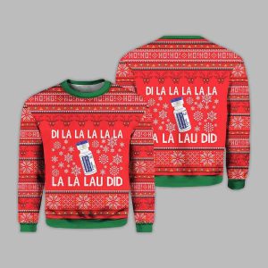 Di La La La Lau Did Nurse Ugly Christmas Sweater 1 Di La La La Lau Did Nurse Ugly Christmas Sweater 2