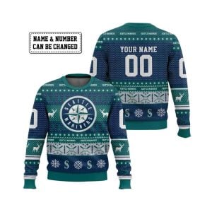2025 Personalized Mariners Ugly Christmas Sweater