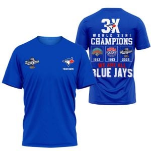 Blue Jays 3x World Series Champions 2025 T shirt