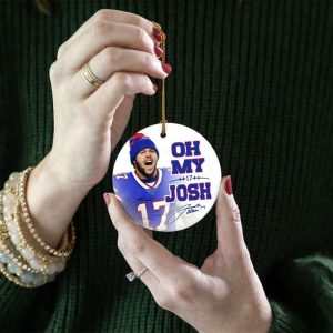 Bills Oh My Josh Football Ornament1