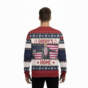 2025 Trump Daddys Home Ugly Christmas Sweater2