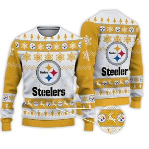 2025 Steelers Football Reindeer Christmas Ugly Sweater