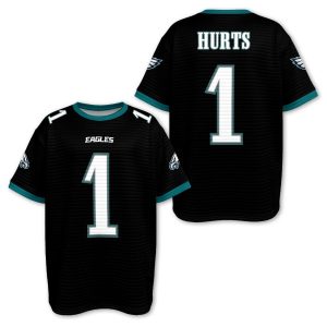 Eagles Jalen Hurts 1 Waffle T shirt1