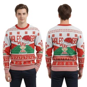 2025 Wales Rugby Christmas Ugly Sweater