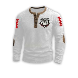 Bulldogs Football Football Print Henley Top1