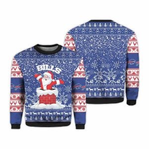 2025 Bills Funny Santa Christmas Ugly Sweater 1