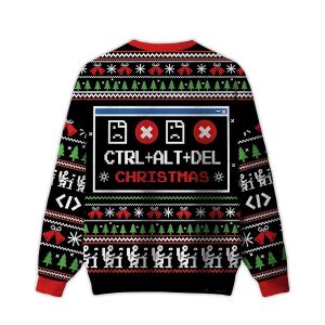 2025 Ctrl Alt Del Christmas Ugly Christmas Sweater 1 Ctrl Alt Del Christmas Ugly Christmas Sweater
