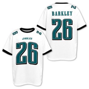 Eagles Saquon Barkle 26 Waffle T shirt2