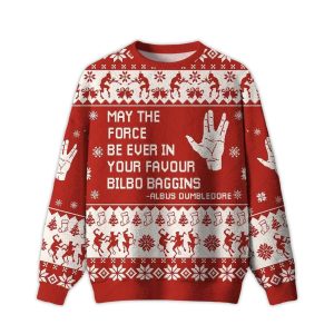 May The Force Be Ever In Your Favour Bilbo Baggins Ugly Christmas Sweater