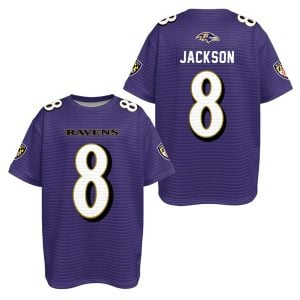 Ravens Lamar Jackson 8 Waffle T shirt