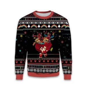 Santa SpiderMan Deadpool Marvel Ugly Christmas Sweater