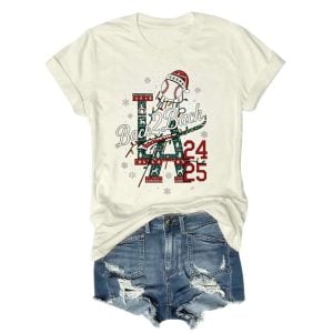 Dodgers Back 2 Back Christmas Tee1