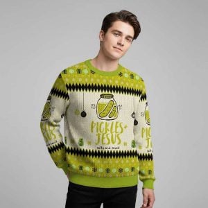 Pickles Jesus Salty And Saved Ugly Christmas Sweater 1 Pickles Jesus Salty And Saved Ugly Christmas Sweater1