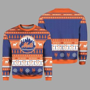 2025 Christmas Mets Baseball Personalized Ugly Sweater 1 2025 Christmas Mets Baseball Personalized Ugly Sweater 2