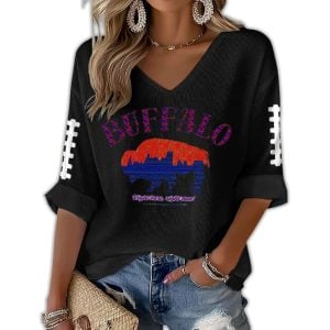 Buffalo Right Here Right Now Football Waffle T-shirt 1 Buffalo Right Here Right Now Football Waffle T shirt1