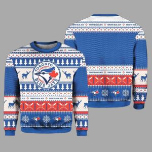 2025 Christmas Blue Jays Baseball Personalized Ugly Sweater 1 2025 Christmas Blue Jays Baseball Personalized Ugly Sweater 2
