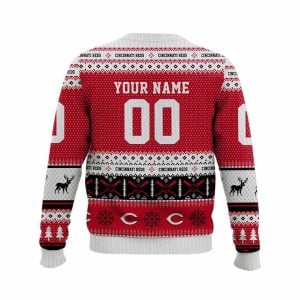 2025 Personalized Reds Ugly Christmas Sweater2