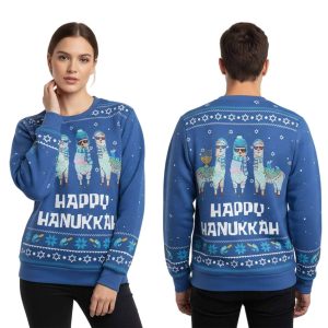 2025 Funny Llama Happy Hanukkah Christmas Ugly Sweater 2 Funny Llama Happy Hanukkah Christmas Ugly Sweater2