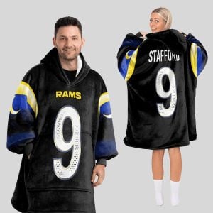 Rams Stafford 9 Rivalries Midnight Mode Blanket Hoodie 3 Rams Stafford 9 Rivalries Midnight Mode Blanket Hoodie3