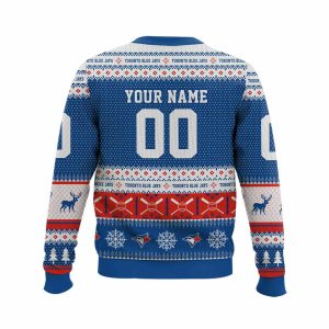2025 Personalized Blue Jays Ugly Christmas Sweater2