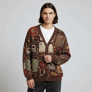 Cozy Autumn Reading Unisex Ugly Cardigan Sweaters