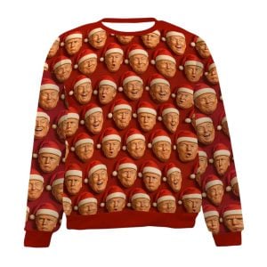 Funny Trump Santa Face Christmas Ugly Sweater