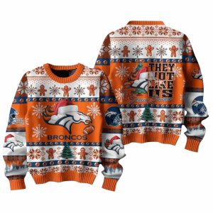 Broncos They Not Like Us Christmas Ugly Sweater