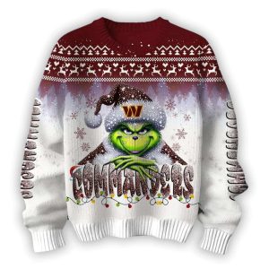 2025 Commanders x The Grnch Christmas Edition Ugly Sweater