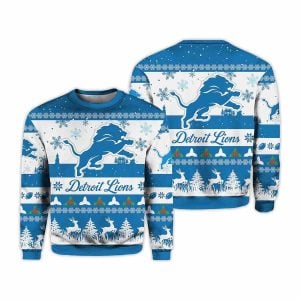2025 Christmas Lions Festive Reindeer Tree Ugly Sweater 1