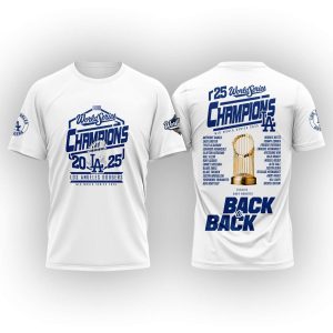 2025 Dodgers World Series Champion Back To Back Shirt2
