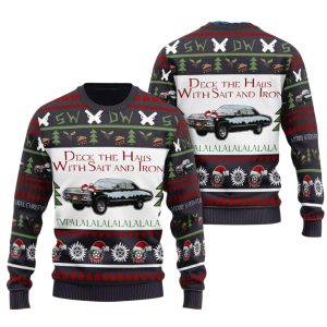 Supernatural Deck The Halls With Salt And Iron Ugly Sweater