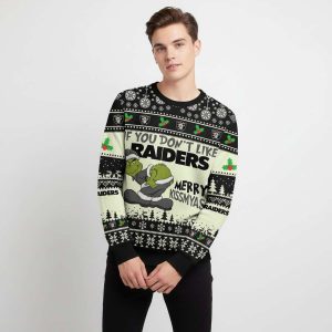 Raiders Grnch Merry Kissmyass Ugly Sweater1