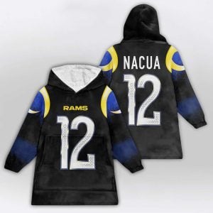 Rams Nacua 12 Rivalries Midnight Mode Blanket Hoodie