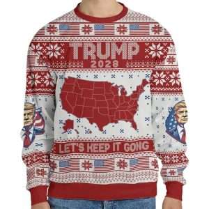 Trump 2028 Lets Keep It Going Ugly Sweater1