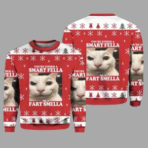 Youre Either A Smart Fella Christmas Ugly Sweater 2