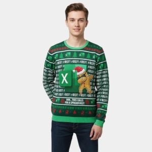 Gingerbread Ohh This Calls For A Spreadsheet Christmas Ugly Sweater1