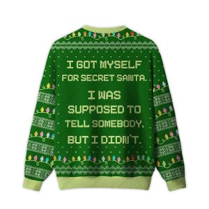 2025 I Got Myself For Secret Santa Ugly Christmas Sweater 1 I Got Myself For Secret Santa Ugly Christmas Sweater1