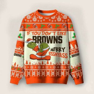 Browns Grnch Merry Kissmyass Ugly Sweater
