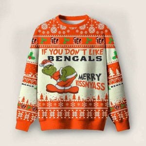 Bengals Grnch Merry Kissmyass Ugly Sweater