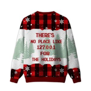 Theres No Place Like 127001 For The Holidays Ugly Christmas Sweater1