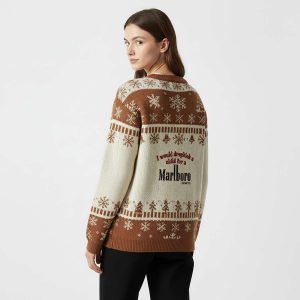 I Would Dropkick A Child For A Cigarette Ugly Cardigan Sweatshirt1