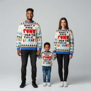 Whats More Punk Than The Public Library Ugly Christmas Sweater2