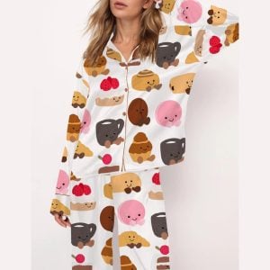 Plushies Bakery Silky Satin Pajama Set2