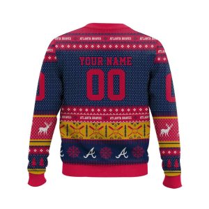 2025 Personalized Braves Ugly Christmas Sweater 2 2025 Personalized Braves Ugly Christmas Sweater2