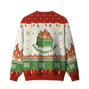 2025 Everything is Fine Ugly Christmas Sweater 1 Everything is Fine Ugly Christmas Sweater1