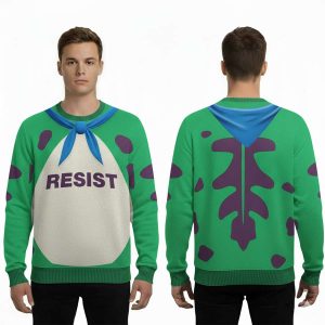 2025 Resist Frog Suit Ugly Christmas Sweater