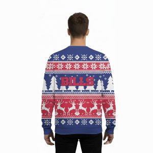 2025 Christmas Bills Reindeer Football Ugly Sweater2