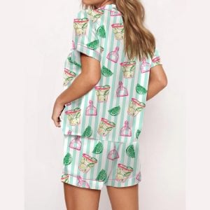 Spicy Margarita Silky Satin Pajama Set1