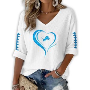 Lions Heart Football Waffle Long Sleeve Shirt1