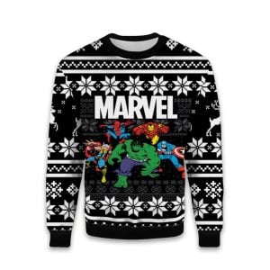Marvel Avengers Group Ugly Christmas Sweater